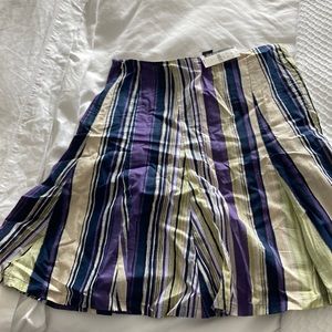 Striped flare skirt